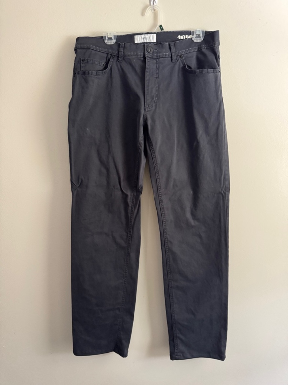 Men’s Brax Black Straight-Leg Pants
